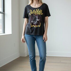 Daydreamer LA - Jelly Roll Son of a Sinner Off-The-Shoulder Tee - Large - NWT